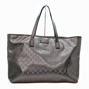 Gucci GG Imprime Leather Tote Bag Gray